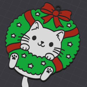 Déco de sapin Chat suspendu