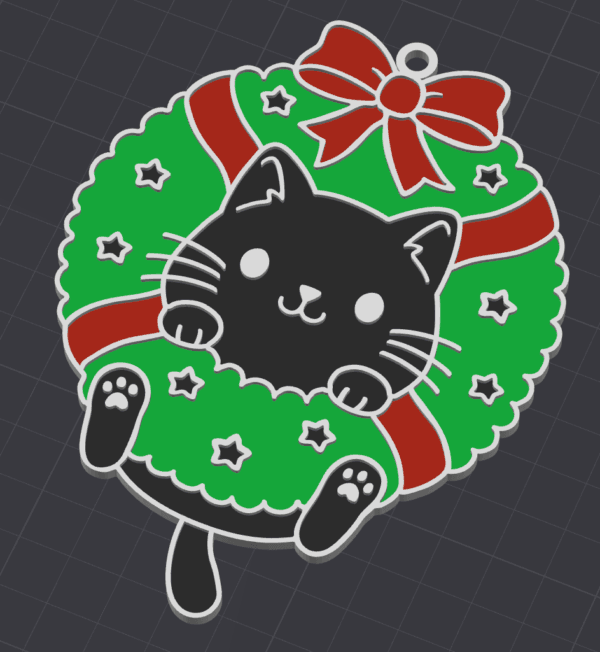 Déco de sapin Chat suspendu – Image 2